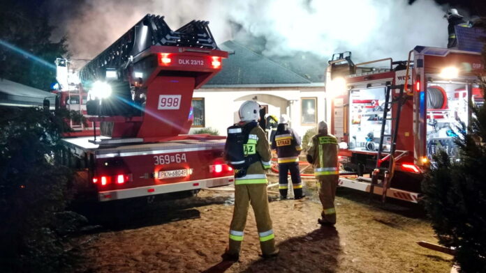 pożar Kamionka fot. OSP Kleczew