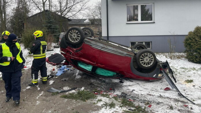 wypadek fot. OSP Koźminek