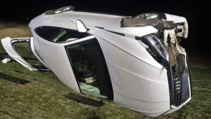 wypadek na DK36 fot. OSP Dłoń
