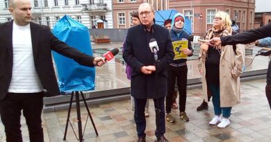 demonstracja w sprawie niepełnosprawnych fot. Piotr Żołdak
