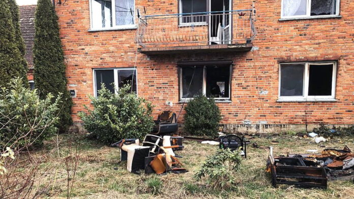 pożar fot. KP PSP Ostrzeszów