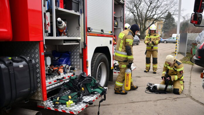 pożar, Karolew fot. OSP Borek Wielkopolski