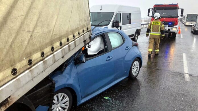wypadek S5 fot. OSP Kleszczewo