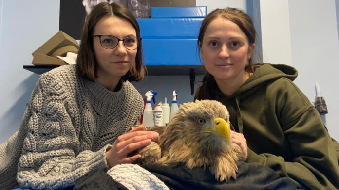 Weronika i Paulina z pacjentem fot. UPP