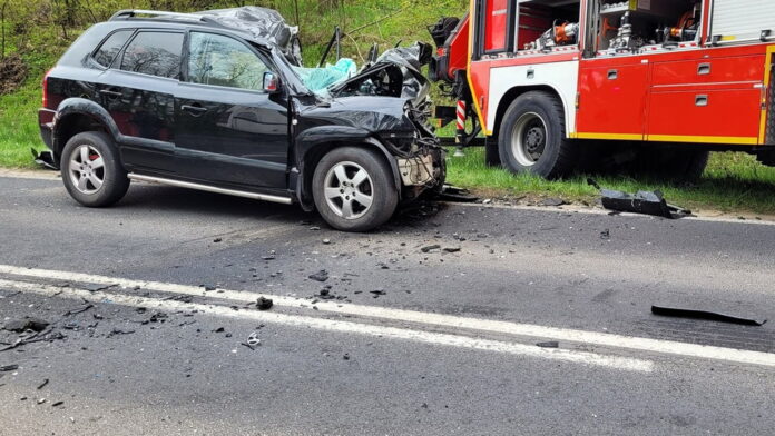 wypadek fot. OSP KSRG Kazimierz Biskupi
