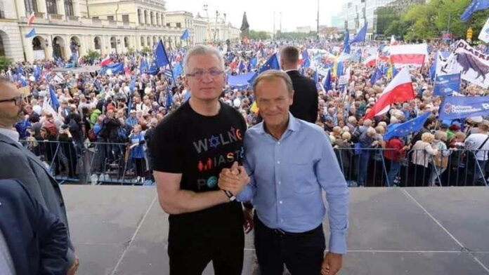 Jacek Jaśkowiak, Donald Tusk fot. J. Jaśkowiak FB