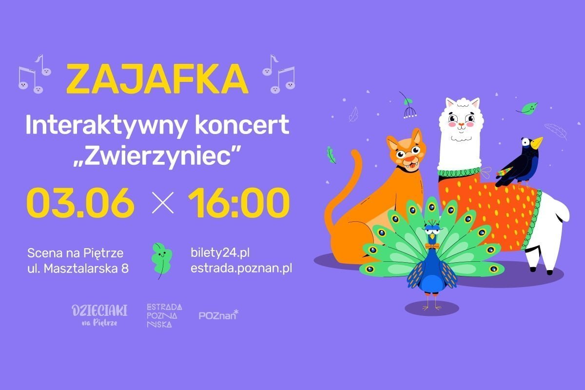 Zajafka – interaktywny koncert „Zwierzyniec”| Dzieciaki na Piętrze 2023 | Poznań (486697)