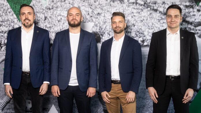 Marcin Kozubski, Bartłomiej Farjaszewski, Bartłomiej Ignaszewski, Krzysztof Sałajczyk fot. Klaudia Berda Warta Poznań