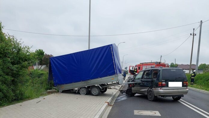 wypadek fot. OSP Powidz