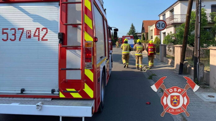 pożar fot. OSP Ostrów Wielkopolski