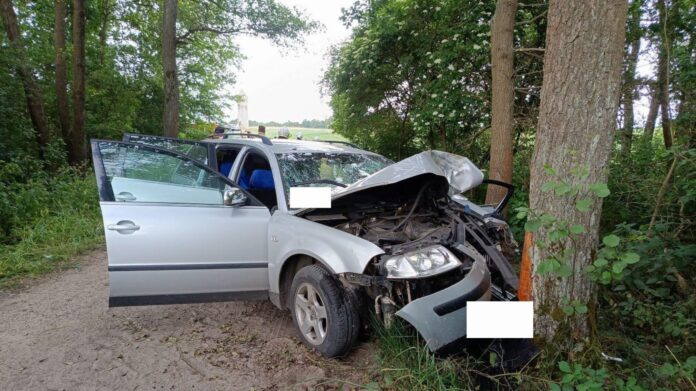 wypadek fot. KP PSP Trzcianka