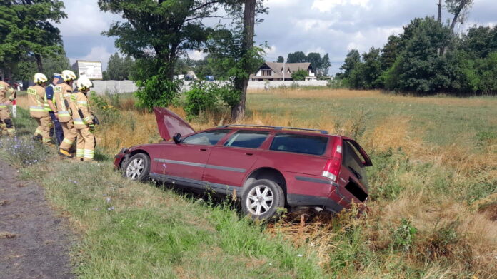 kolizja na DK92 fot. OSP Wilczna