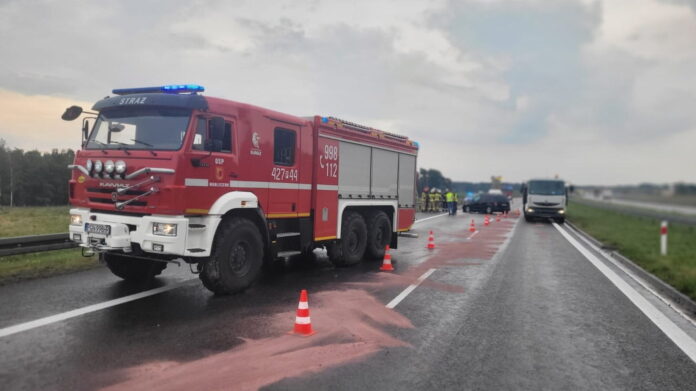 kolizja Łabiszynek fot. KP PSP Gniezno