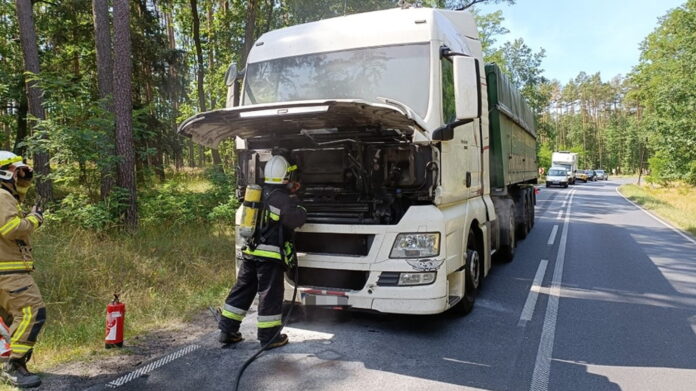 pożar ciężarówki fot. OSP Włoszakowice