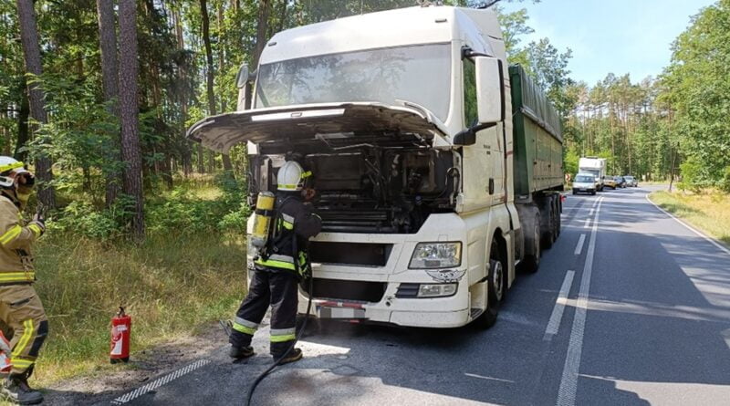 pożar ciężarówki fot. OSP Włoszakowice