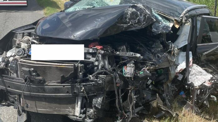 wypadek w Opatówku fot. KM PSP Kalisz