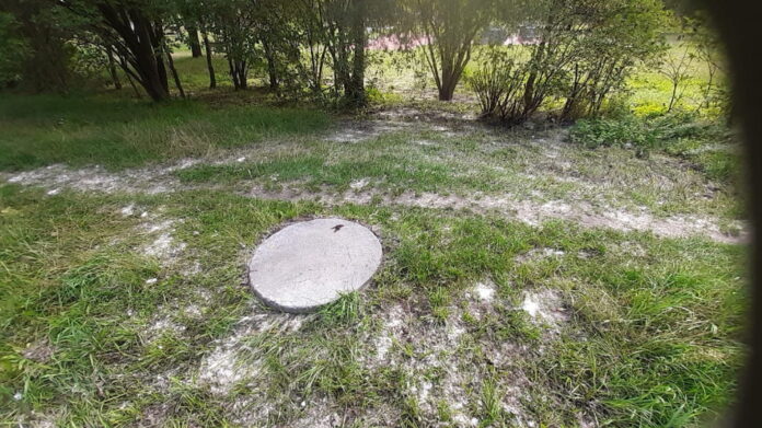 park Jana Pawła II po ulewach fot. RO Wilda