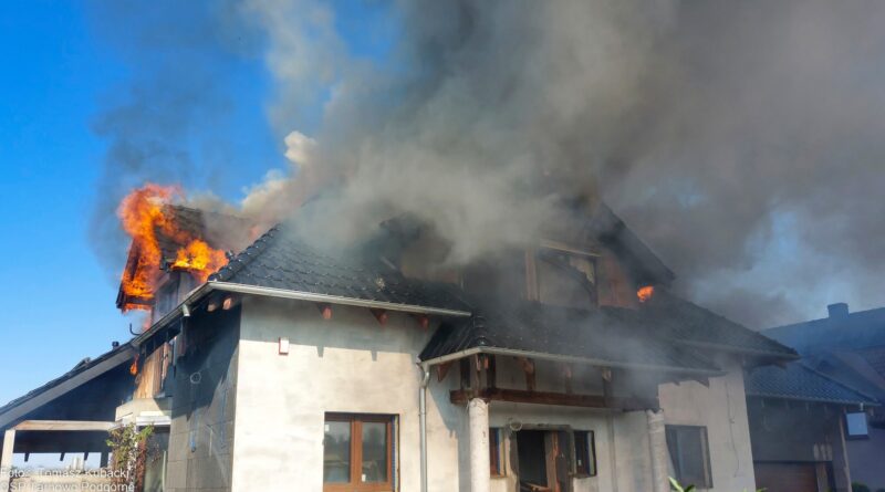 pożar fot. OSP Tarnowo Podgórne
