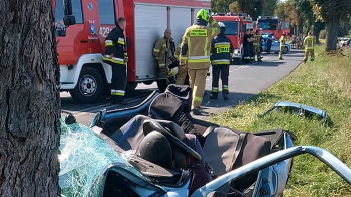 wypadek fot. OSP Łopienno