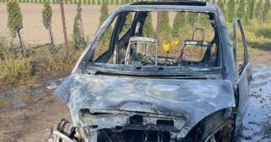 spalony samochód fot. OSP Strzałkowo