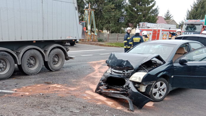 wypadek w Przytukach fot. OSP Kleczew
