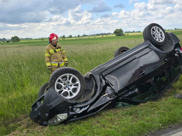 Wypadek Fot. St. Ogn. Marek Zawiasa JRG Szamotuly